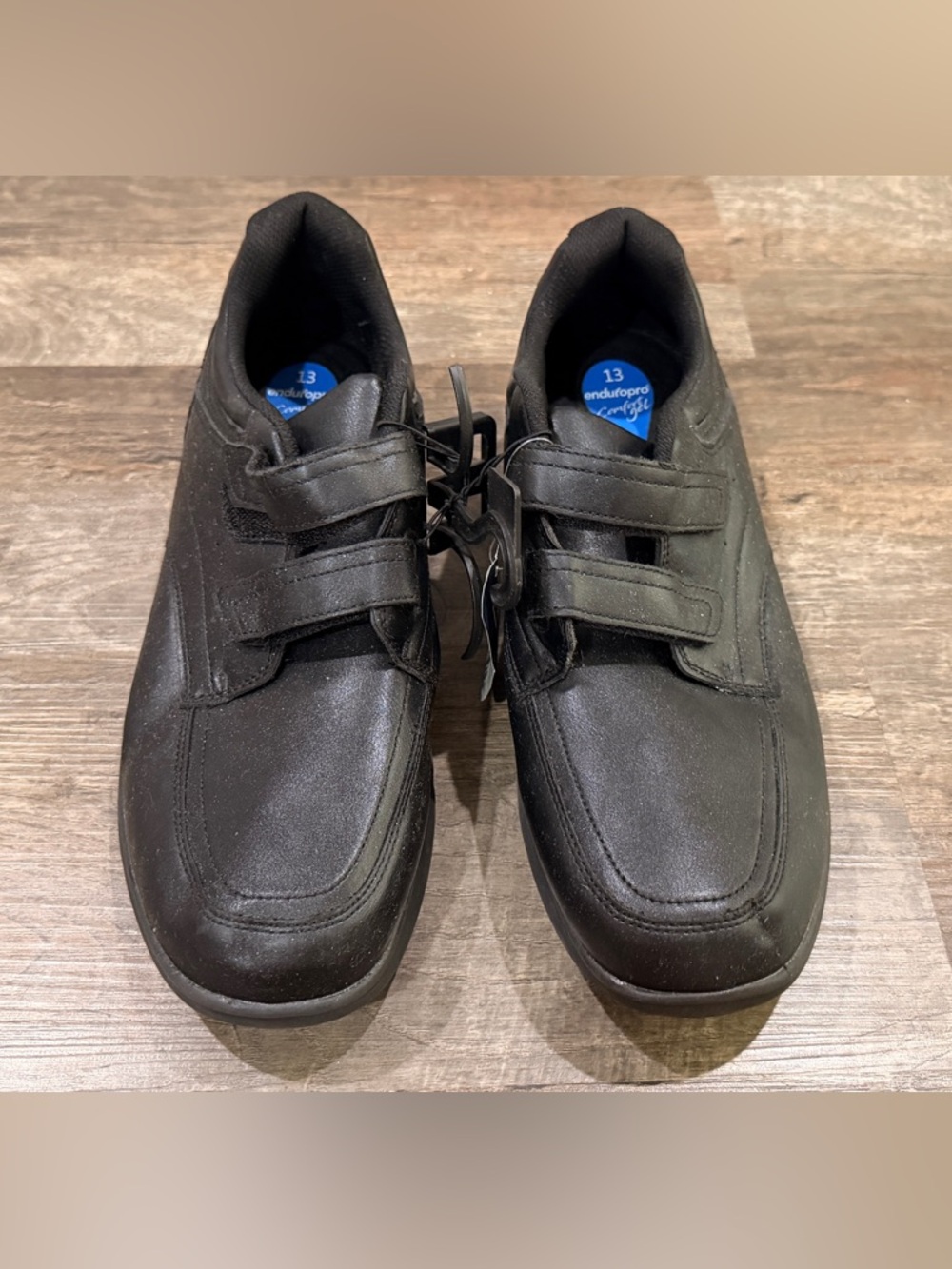 NWT Men’s Black Comfort Walking Shoes - Velcro Strap